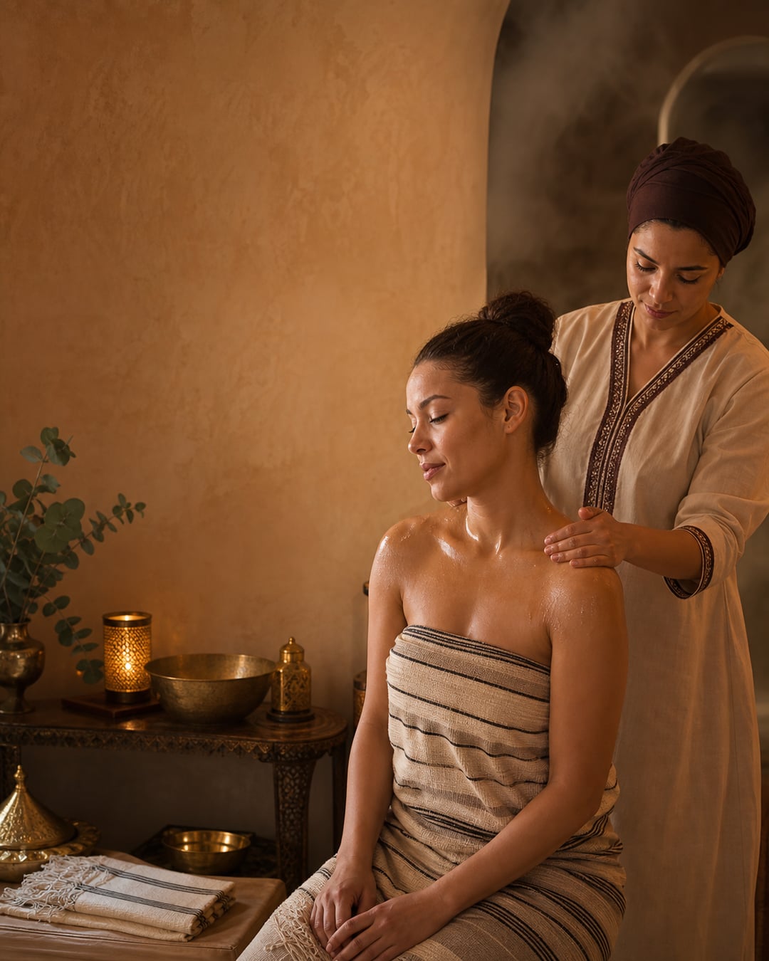 A respectful argan-oil spa ritual in a warm Marrakech hammam